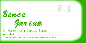 bence gariup business card
